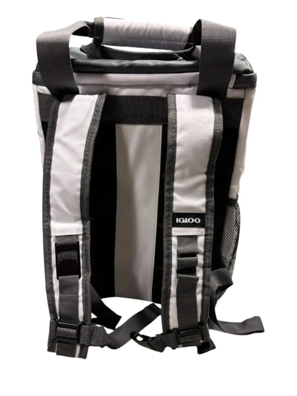 NWT Igloo Marine MaxCold 28 Can Backpack Cooler Soft Insulated White and Grey